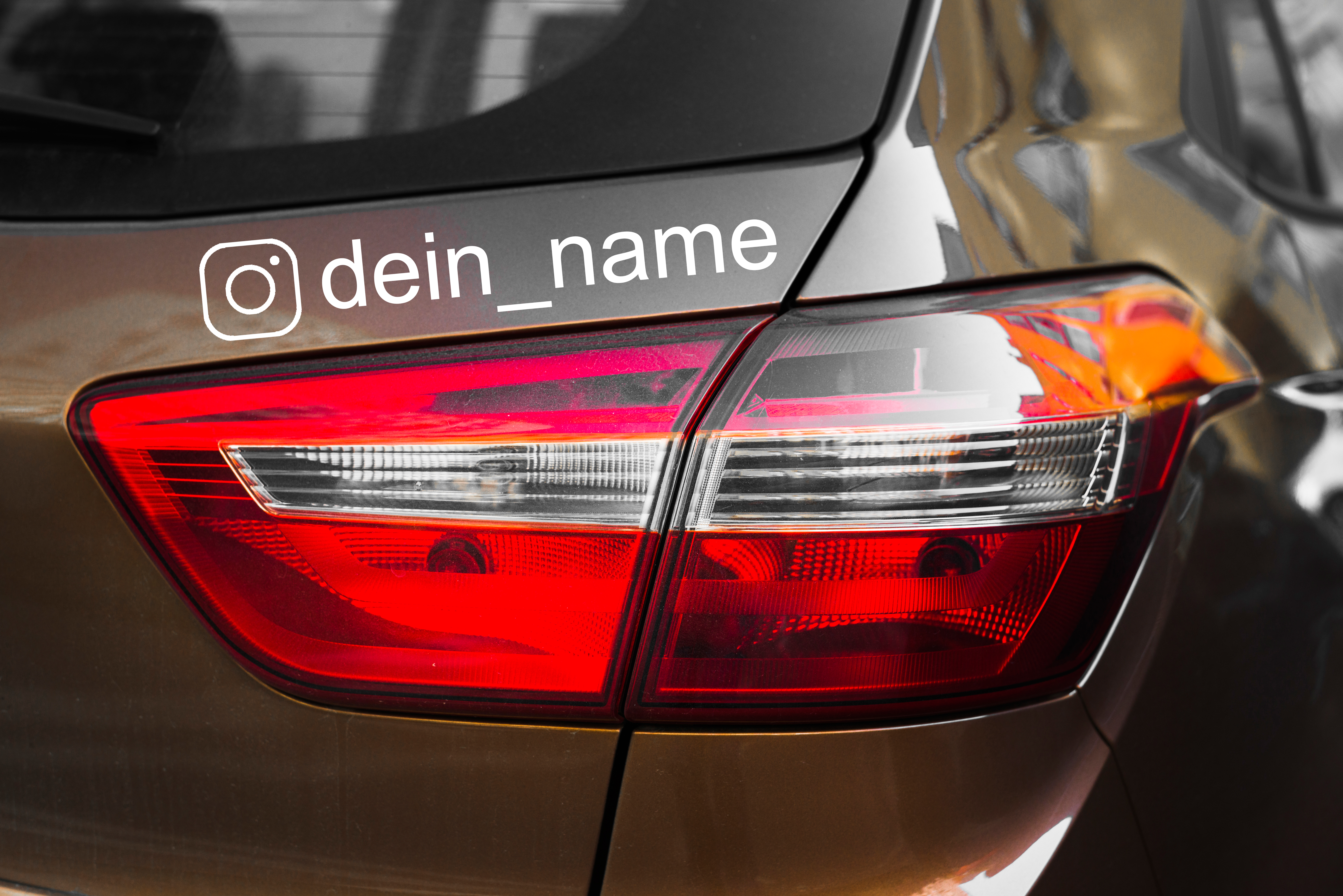 Dein Instagram-Profil fährt mit! Individueller Sticker für dein Fahrzeug Dein Instagram-Profil fährt mit! Individueller Sticker für dein Fahrzeug